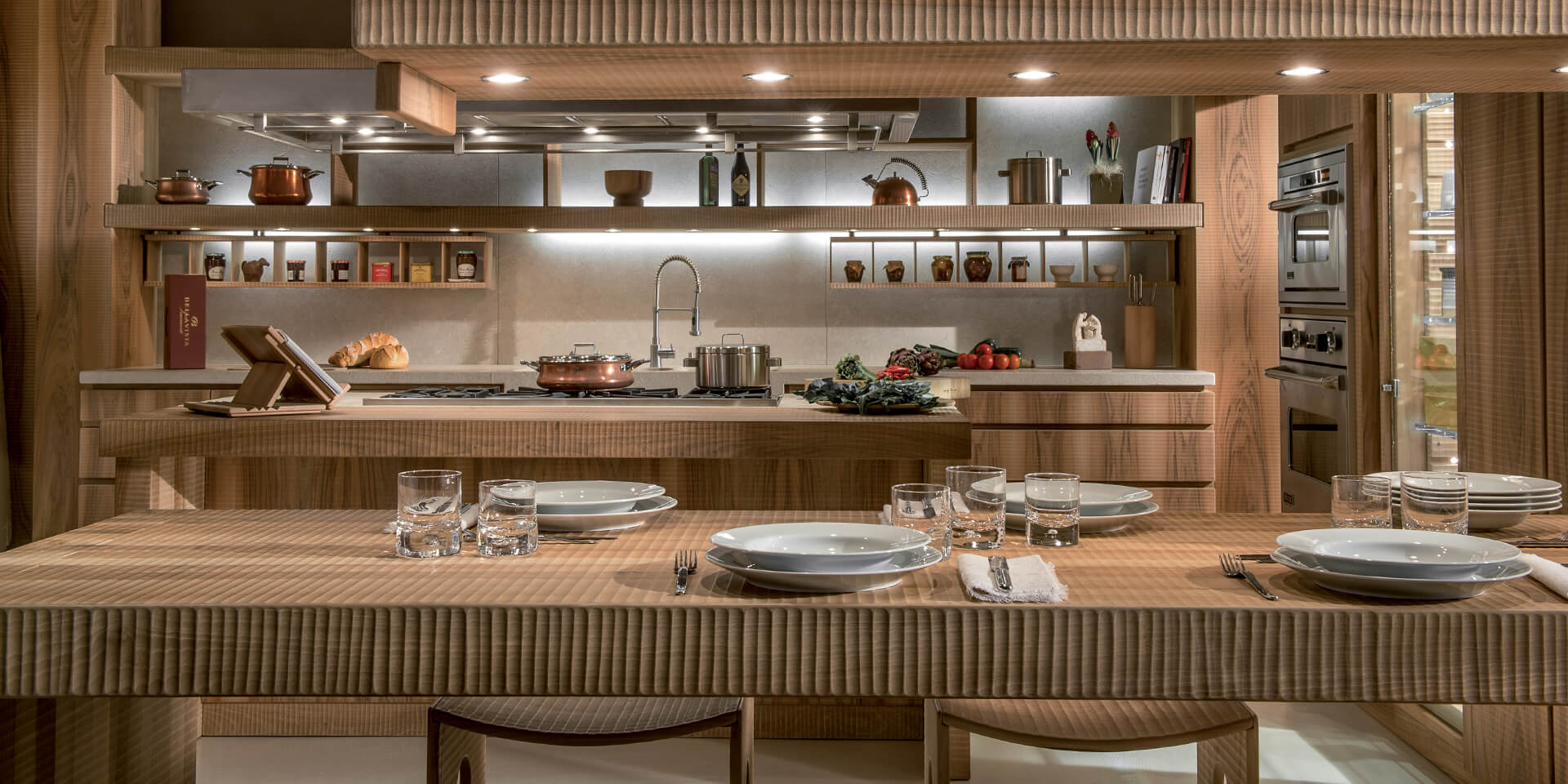 Kitchen in wood Cucine Habito