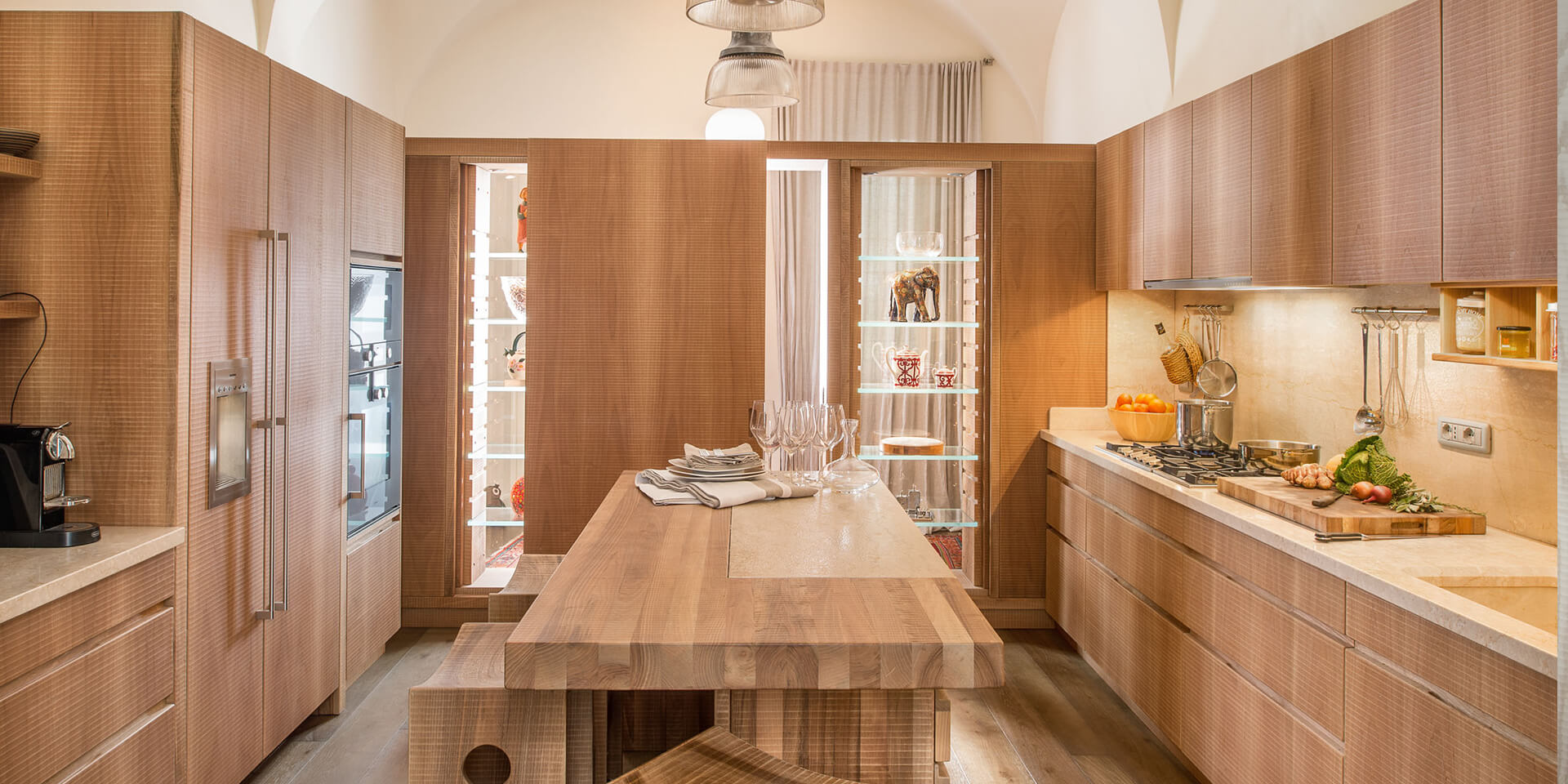 Kitchen in wood Cucine Habito